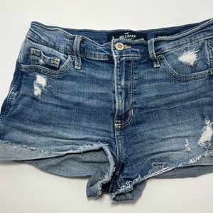 Hollister Denim Frayed High Rise Short-Shorts